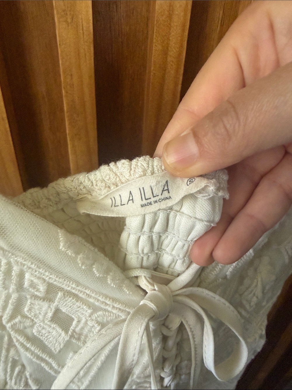 ILLA ILLA Cream Cotton Blend Spaghetti Strap Lace Boho Maxi Dress. Size S - Picture 5 of 10